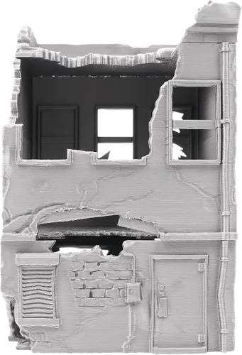 Vista 2 de Tienda de fideos arruinados - Tabletop Terrain by Corvus Terrain Compatible con MCP 1.260 in