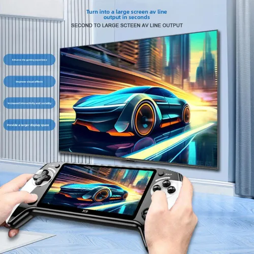 Vista 4 de X9 Retro Handheld Game Console-Handheld Game Console with HD 5.5-inch IPS Screen Classic Video Games Supports TV Connection,10+ Emulators & 5-Hour