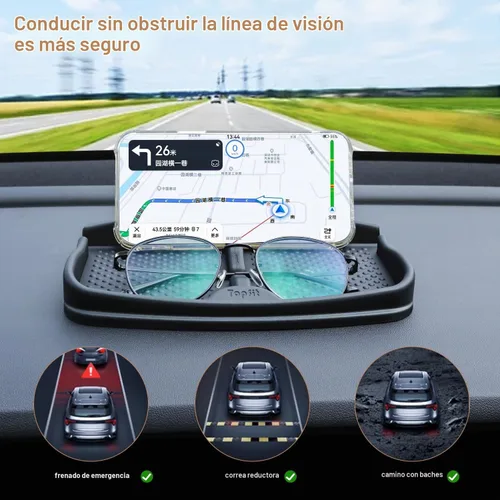 Vista 4 de Almohadilla antideslizante de agarre para tablero de automóvil para teléfono celular, llaveros, gafas de sol, soporte para teléfono celular