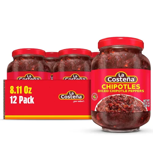 Vista 5 de La Costeña Pimientos chipotle en picados, tarro de 8.11 onzas (paquete de 3)