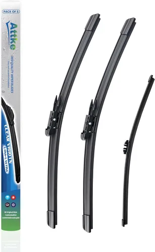Vista 27 de ATTKE Limpiaparabrisas para Todo Clima, 15" + 15" Delanteros y 13" Trasero para Jeep Wrangler 2008-2018, Estilo OE Genuino (3 Limpiaparabrisas)