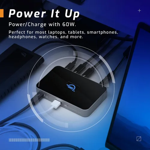 Vista 6 de OWC Hub Thunderbolt de 5 puertos - Carga de 60 W, Thunderbolt 4, USB 3.2, compatible con Mac y PC