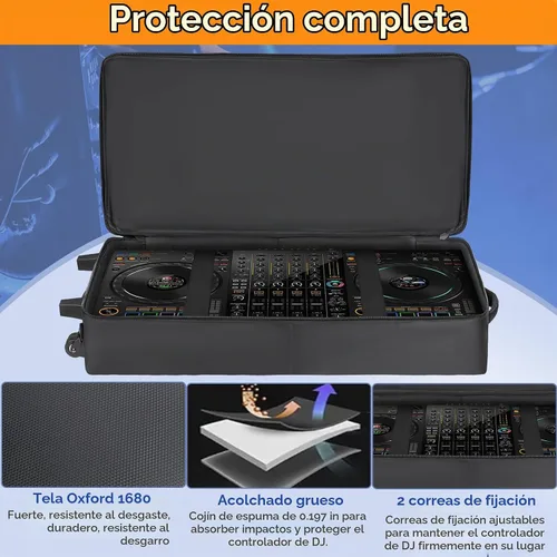 Vista 3 de Funda para controlador DJ con ruedas para DDJ-FLX10/GRV6/1000/REV7/REV5/SC