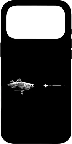 Vista 22 de Graphic Fly Fishing Hook Line - Fish Striped Bass Case for iPhone 16