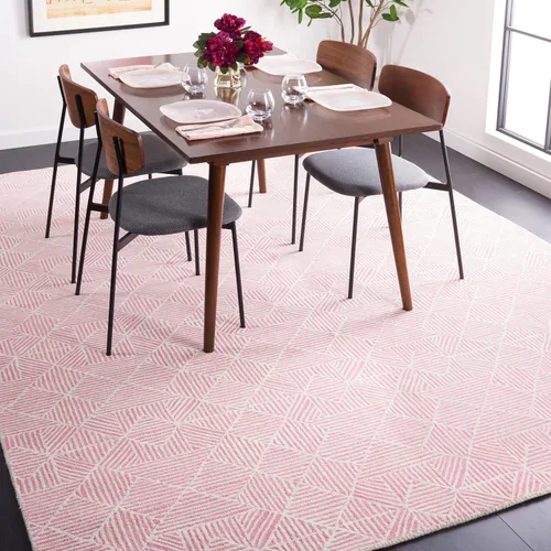 Vista 14 de SAFAVIEH Abstract Collection - Alfombra decorativa, 2 x 3 pies, azul y marfil, lana hecha a mano, ideal para zonas de alto tráfico en entrada, sala