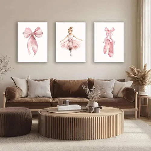 Vista 5 de Redland Art Juego de arte de pared en lienzo decorativo de ballet de 11.5 x 15 pulgadas, adorna las habitaciones de los niños o estudios de ballet