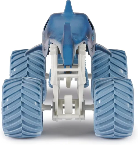 Vista 6 de Monster Jam, Camión monstruo oficial de Megalodon - Edición original retro de 2017, escala 1:24, vehículo fundido a presión y neumáticos BKT