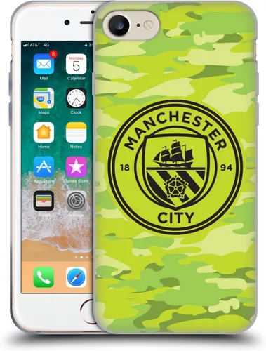 Vista 40 de Head Case Designs Funda de gel con licencia oficial del Manchester City Man City FC Blue Moon Badge Camou [protección de grado militar] compatible