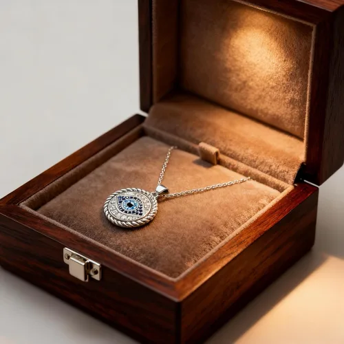 Vista 8 de Evil Eye Jewelry Set for women, Evil Eye Pendant Necklace for Women Greek Protection Jewelry with Blue Sapphire and Black Cz Amulet Gift