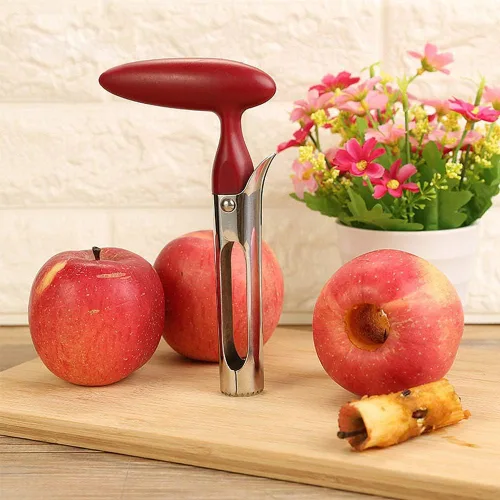 Vista 3 de AKIRO Descorazonador de manzana, herramienta de cocina de acero inoxidable, sembradora de frutas, removedor de núcleo, herramientas de frutas