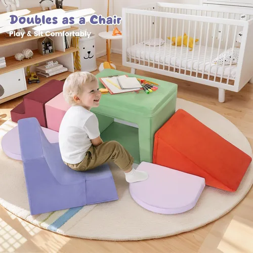 Vista 8 de Lischwert Bloques de Espuma para Escalar para Niños Pequeños de 1-3 años, Juego Suave con Juguetes de Exploración para Gatear, Bloques Seguros