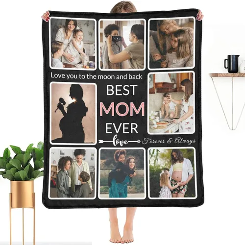 Vista 26 de Regalos para Tías Manta Personalizada con Foto, Haz una Manta Personalizada para Tías con Imagen Recuerdos Personalizados Souvenir Manta de Las