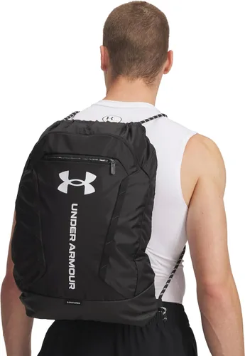 Vista 2 de Under Armour Mochila Hustle unisex, (001) NegroNegroBlanco, Talla única