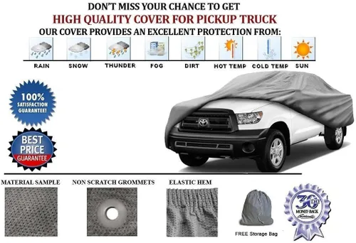 Vista 2 de Cubierta de camión de 3 capas para todo tipo de clima, compatible con Ford Ranger XLT EXTENDED CAB Pickup Modelo años 2010-2011 Protección