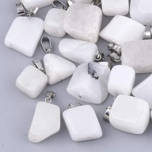 Vista 10 de Beadthoven - 24 dijes de piedras preciosas irregulares naturales, piedras curativas mixtas, chakras, reiki, pepita, piedras preciosas para hacer