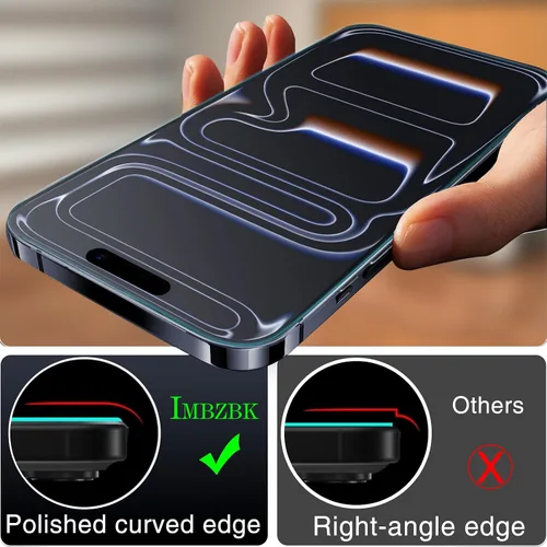 Vista 8 de IMBZBK [Eliminación automática de polvo] Paquete de 3 protectores de pantalla mate para iPhone 17 Pro Max [grado militar] accesorios, película