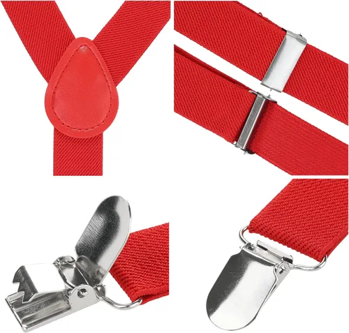 Vista 4 de Allegra K Señora Mujer Ajustable Abrazadera De Metal Tirantes Elásticas Tirantes