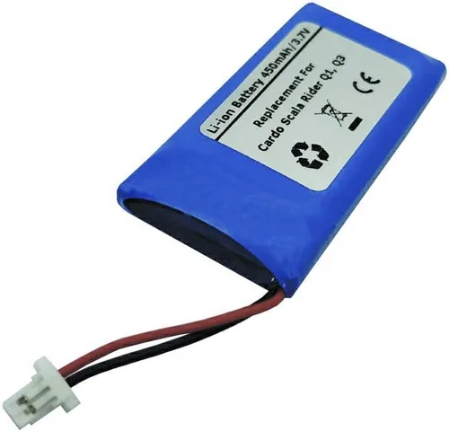 Vista 2 de Batería de repuesto de 3.7V 450mAh para auriculares Bluetooth Cardo Scala Rider Q1, Q3