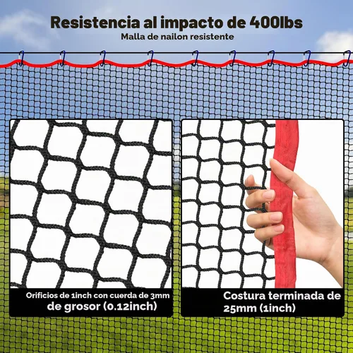 Vista 5 de Red de práctica de golf, barrera de red multideportiva resistente de 10 pies 15 pies 20 pies 25 pies Red de golf para garaje, ideal