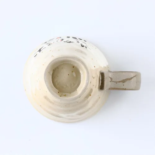 Vista 7 de Juego de 2 tazas de café japonesas hechas a mano de cerámica, tazas de té japonesas, 8.8 onzas Taza de café hecha a mano japonesa