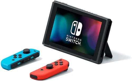 Vista 4 de Nintendo Switch with Neon Blue and Neon Red JoyCon (Renewed)