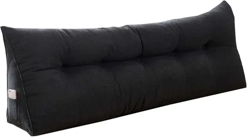 Vista 16 de Almohada de cuña para pared de cama, cabecera de almohada de respaldo de cama, almohada de lectura triangular grande, con funda extraíble