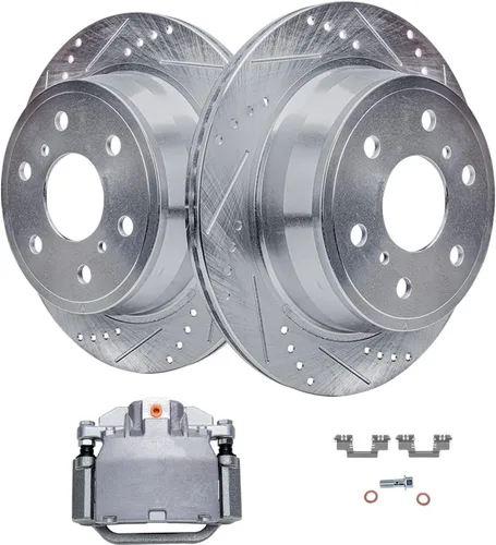 Vista 27 de Detroit Axle - Kit de freno trasero para Chevy GMC Silverado Sierra Suburban Yukon XL 1500 Astro Tahoe Safari Rotores de freno de disco Reemplazo