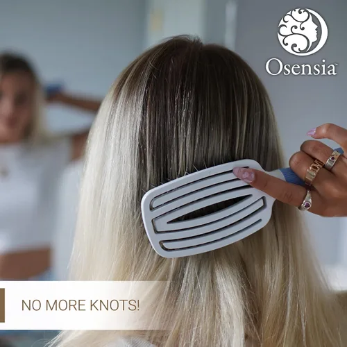 Vista 5 de Osensia Cepillo desenredante para cabello rizado, tipo de cabello grueso y seco. Cepillo desenredante de viaje para mujeres, hombres y niños.