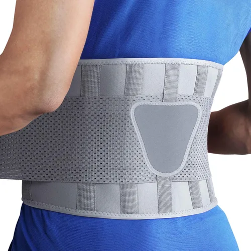 Vista 10 de FEATOL Soporte de espalda transpirable con almohadilla lumbar para mujeres y hombres, cinturón de soporte para alivio del dolor de espalda baja