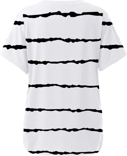 Vista 4 de Camisetas básicas de manga corta con cuello redondo para mujer