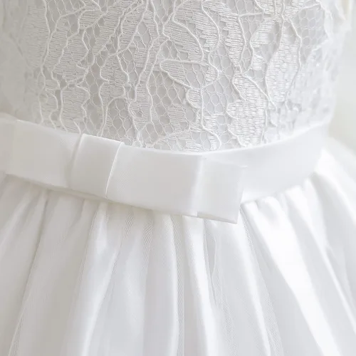 Vista 6 de NNJXD - Vestido de princesa de tul con flores, para usar en bodas, para niñas pequeñas y bebés