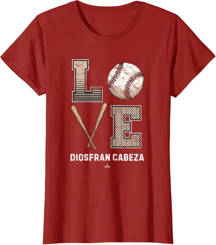 Vista 7 de Baseball Love Diosfran Cabeza Prospect Baseball Fan Gear T-Shirt