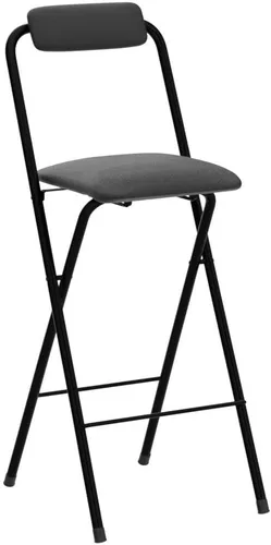 Vista 4 de Geelin 2 sillas plegables de 25.6 pulgadas con asientos acolchados, portátil, plegable, bar, oficina, guitarra, escritorio, mostrador, taburete
