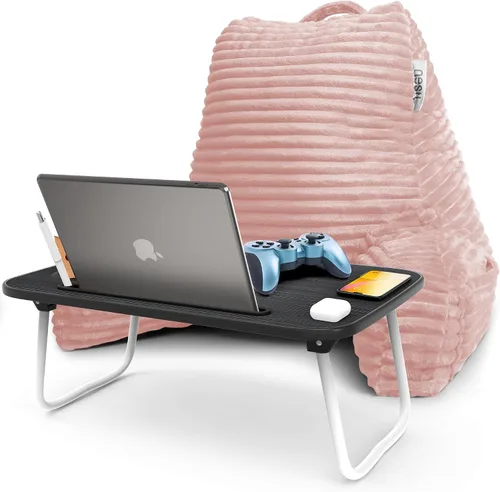 Vista 26 de Nestl Almohada de lectura para niños y adolescentes con espuma viscoelástica triturada, almohadas de respaldo de felpa de corte lujoso para leer