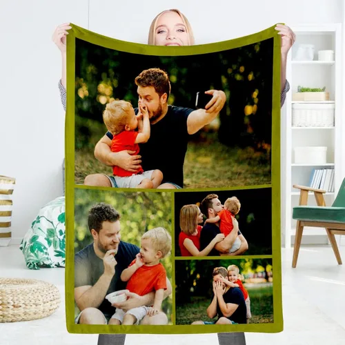 Vista 16 de EAQ Manta personalizada con collage de imágenes, es una manta personalizada para niños, adultos, familia, recuerdo, regalo