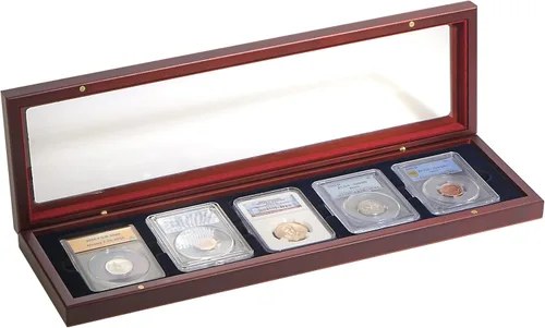 Vista 6 de LIGHTHOUSE - VOLTERRA - Caja de monedas de una sola losa con tapa forrada de seda para PCGS, NGC, ANACS, IGC y más