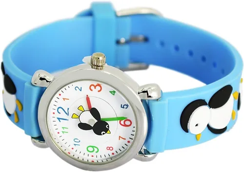 Vista 2 de Jewtme Lindos relojes para niños pequeños de 3 a 8 años, reloj analógico de dibujos animados con banda de silicona 3D para niñas y niños pequeños