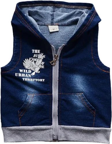 Vista 3 de Yao 9M-5T Primavera Otoño Bebé Niños 3pcs Ropa Conjunto Camisa Algodón Jeans Chaleco Denim