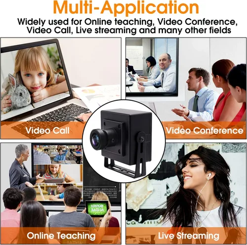 Vista 5 de SVPRO Cámara web portátil USB 1080P con gran angular, HFOV 130 grados, 0.01Lux de poca luz, sensor IMX323, cámara H.264 UVC para Windows, MacOS