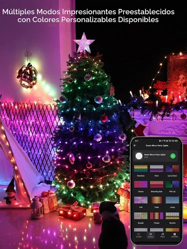 Vista 3 de BrizLabs Luces de hadas inteligentes que cambian de color, 33 pies 100 LED