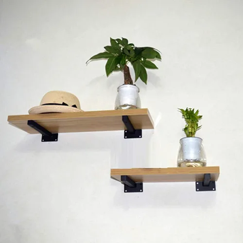 Vista 5 de Soporte de estante flotante oculto para montaje en pared, soportes ocultos para estanterías de hierro, muebles, cocina, oficina, estanterías
