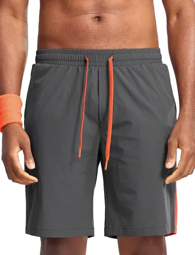 Vista 2 de Zengjo Pantalones cortos de entrenamiento para hombre de 9 pulgadas, ligeros, sin forro, para correr, atletismo, rendimiento deportivo