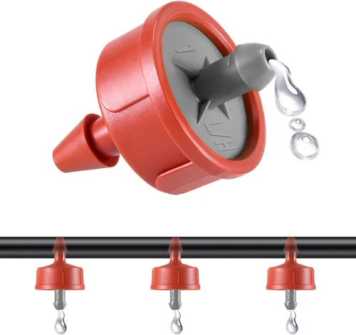 Vista 13 de 50 goteros/emisores de riego por goteo compensadores de presión de 0.25 GPH, antiobstrucciones y autolimpiantes emisores de riego por goteo