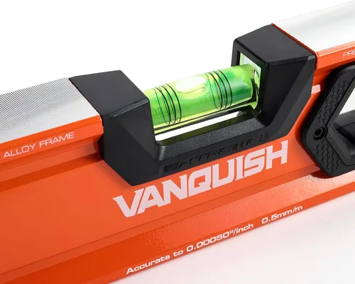 Vista 3 de VANQUISH Herramienta de niveles de alcohol de aluminio resistente de 24 pulgadas con 3 frascos de burbuja4765-24