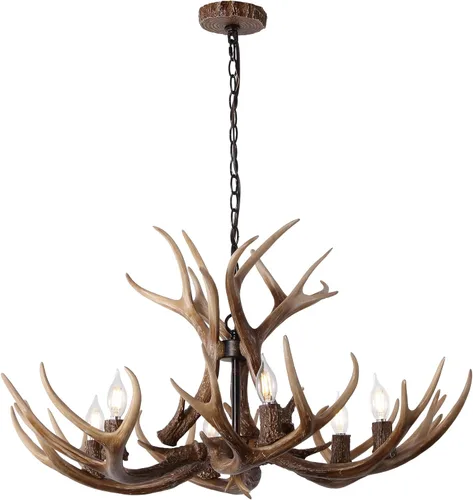 Vista 10 de JONATHAN Y JYL6301A Eldora - Candelabro LED ajustable de resina con asta de 26 pulgadas, 4 luces, glamour, rústico, cabaña, transicional, regulable