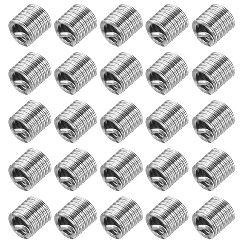 Vista 20 de uxcell 50 piezas de insertos de rosca de alambre 1/2-13 UNC 1D (1/2 ") 304 de acero inoxidable helicoidal tipo helicoidal kit de reparación de rosca