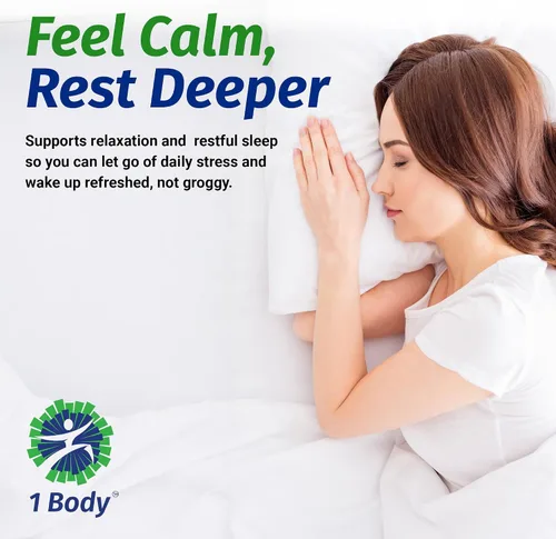 Vista 3 de 1 Body Complejo de glicinato de magnesio, suplemento de magnesio de alta absorción para calma, relajación muscular y apoyo a la salud ósea, vegano