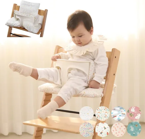 Vista 12 de Stokke Tripp Trapp - Juego de cojines impermeables y compatibles, fáciles de limpiar, hechos de tela de Corea, 100% algodón, juego de cojines