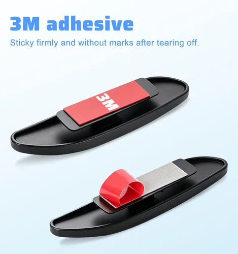 Vista 3 de LIBERRWAY Espejo gran angular sin marco, ajustable hacia arriba y hacia abajo, espejo retrovisor convexo de vidrio HD, para automóvil, SUV