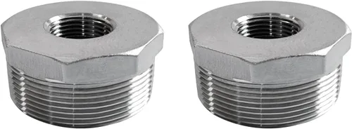 Vista 14 de Adaptador de acero inoxidable de 1 pulgada macho NPT a 1/2" hembra NPT reductor hexagonal buje adaptador de montaje de tubería (paquete de 5)